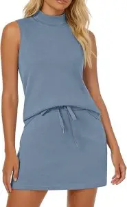 Casly Lamiit Mock Neck Skort Travel Set
