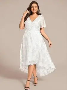 Ever-Pretty Women's Plus Size Chiffon Formal Dress with Embroidery
