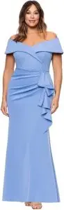 Long Off the Shoulder Sweetheart Neckline Formal Evening Gown Xscape