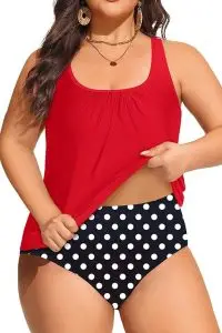 Yonique Blouson Tankini Bikini Set