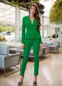 Hybrid and Company Women's Plus Size Comfort Office Blazer